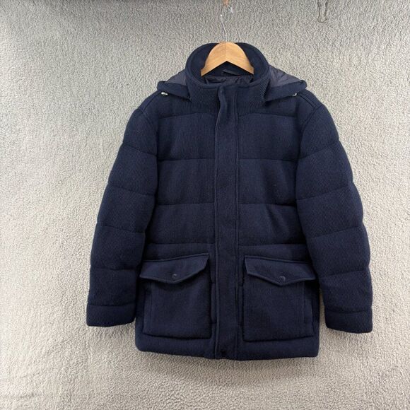 NWT Quince Mongolian Cashmere Puffer Jacket Men’s Medium True Navy $499 - Picture 3 of 13